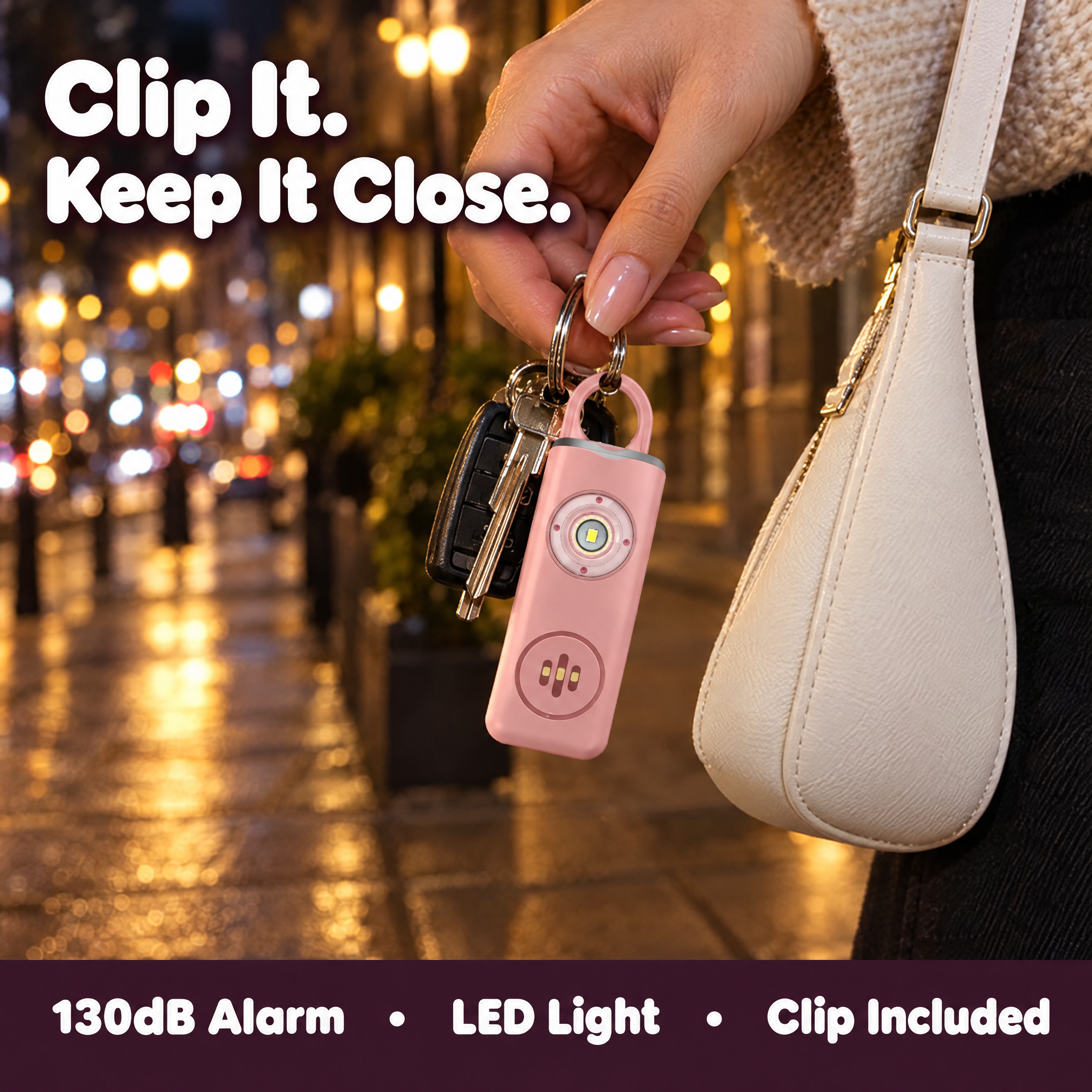 SafeShe Personal Safety Alarm Keychain